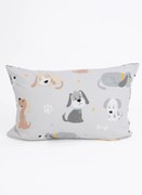 Bavlnená obliečka na vankúš Renforcé 50 × 70 cm - Psíci sivé