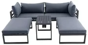 Sunfun Maja Sada lounge nábytku, 5 ks, hliník, polyester, antracit