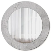Šedý cement Okrúhle zrkadlo s motívom