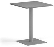 Konferenčný stolík ENZO, 60x60 cm, sivostrieborná podnož, grafit