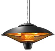 tectake 405077 solárny infračervený ohrievač orbit 2500w, hliníkové puzdro - čierna