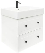 Kúpeľňová skrinka s umývadlom Naturel Forli 60x53x46 cm biela lesk FORLI60BIUSAT