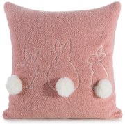 VEĽKONOČNÁ DEKORAČNÁ OBLIEČKA NA VANKÚŠ EASTER1 45X45 CM PUDROVÁ