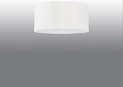 Stropné svietidlo Otto, 1x biele textilné tienidlo, (biele sklo), (fi 50 cm)