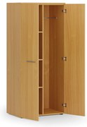 Kancelárska šatníková skriňa PRIMO WOOD, 3 police, šatníková tyč, 800 x 500 x 1781 mm, buk