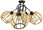 BERGE Závesné svietidlo LOFT - 4x E27 - LARGE WOOD BALL