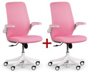 Kancelárska stolička so sieťovaným operadlom BUTTERFLY 1+1 ZADARMO, ružová