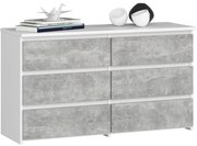 Komoda CL6 100 cm bílá/beton