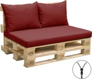 Doppler Čalúnenie na paletové sedenie sedák + 2x vankúš červená