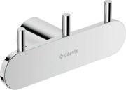 Deante Round, kúpeľňový 3-háčik na uteráky, chrómová, DEA-ADR_0131