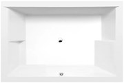 Polysan Polysan, DUPLA asymetrická vaňa 180x120x54cm, biela, 13611