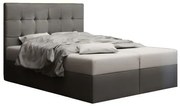 Manželská posteľ  Boxspring 140 cm Duel 2 (sivá) (s matracom a úložným priestorom). Vlastná spoľahlivá doprava až k Vám domov. 1046450