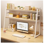 Multifunkčná 3poschodová polica VERTEX biela/dub