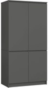 Šatní skříň CLP S90/4D grafitově šedá