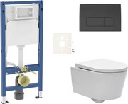 Závesný WC set Geberit do ľahkých stien / predstenová + WC SAT Brevis SIKOGESBRED50BL