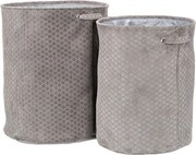 Set dvoch košov na bielizeň sivý LK9575-GREY (2 ks)