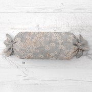 Biante Vankúš valec bonbon Sandra SA-634 Biele čerešňové kvety na sivom 15x40 cm