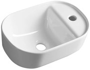 Sapho Sapho, MANAKI keramické umývadlo 42x28 cm, biela, TU0076