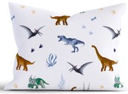 Bavlnená obliečka na vankúš Renforcé 70 × 90 cm - Dinosaury
