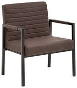 Stolička s podrúčkami s vysokou nosnosťou Texas hnedá umelá koža