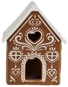 Porcelánový svietnik perníková chalúpka Gingerbread House - 7*6*9 cm