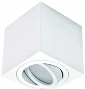 KOBI Podhľadové bodové svietidlo B7089 výklopné - štvorec biela + pätica GU10