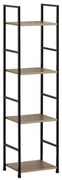 Regál GD-214 OAK Leik, 4 police, 29,2 x 23,5 x 112,5 cm, 4 poschodia