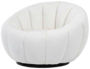 Otočné kreslo Bouclé WT2, biela