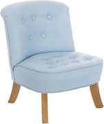 Dětské lněné křeslo modré 17 cm Drevo