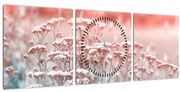 Obraz - Lúčne kvety (s hodinami) (90x30 cm)