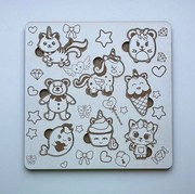 Drevené detské puzzle - FUNKY - Biela