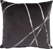 Dekoračný vankúš Vanessa 45x45 cm, antracitovými s pruhmi%