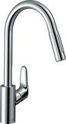 Hansgrohe Focus M41, drezová batéria Focus s výsuvnou spŕškou, sBox, EcoSmart, chrómová, HAN-73895000