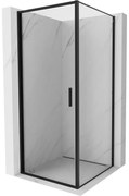 Mexen Exo, sprchovací kút s krídlovými dverami 90 x 90 cm, 6mm číre sklo, čierny profil, 817-090-090-70-00