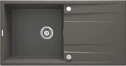 Deante Eridan, granitový drez na dosku 1000x520x203 mm Z/O, 3,5" + priestorovo úsporný sifón, 1-komorový, antracitová metalíza, ZQE_T713