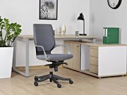 KANCELÁRSKA STOLIČKA APOLLO M ČIERNA / ŠEDÁ