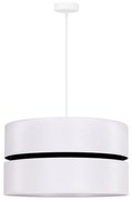 Duolla - Luster na lanku DUO 1xE27/15W/230V pr. 40 cm biela/čierna