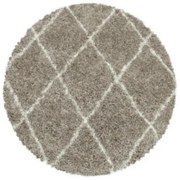 Ayyildiz, Kusový koberec Alvor Shaggy 3401 beige kruh, 80x80 (priemer) kruh, béžová, obývacia izba