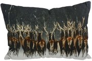 Plátený vankúš s bežiacimi Jeleny - 50 * 10 * 35cm