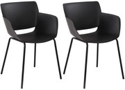 Set 2 stoličiek Alpena - čierna