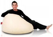 INTERMEDIC SK - Sedací vak Relax 110x70 cm | kreslo na oddych z ekokože alebo polyesteru, 300 l Farba: E02 - Krémová svetlá (ekokoža)