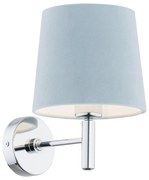 Argon 3910 - Nástenná lampa BOLZANO 1xE27/15W/230V modrá/lesklý chróm