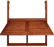 Casaria Závesný balkónový stolík HANS, 65x45x87cm, hnedá