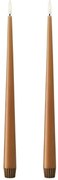 ester & erik LED sviečka Taper 30 cm / 23  Raw toffee – sada 2 ks