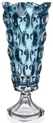 BOHEMIA SAMBA AQUAMARINE VÁZA NA NOHE 405MM