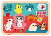 Drevené vkladacie puzzle 3D - Domáci maznáčikovia