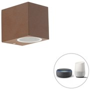 Inteligentná nástenná lampa hrdzavohnedá IP44 vrátane Wifi GU10 - Baleno