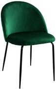 Zamatová stolička Fargo Velvet tmavozelená