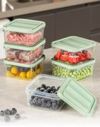 Sada 6 ks potravinových boxů ILLIE zelená