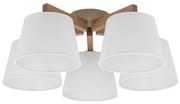 Brilagi - Prisadené stropné svietidlo LATTE SABIA 5xE27/15W/230V borovica/biela